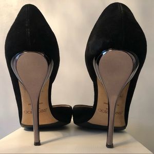 Jimmy Choo Willis Suede Half d'Orsay Pump, Black